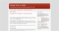 Desktop Screenshot of belajarrubyonrails.com